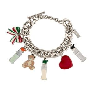 Moschino enameled charm bracelet